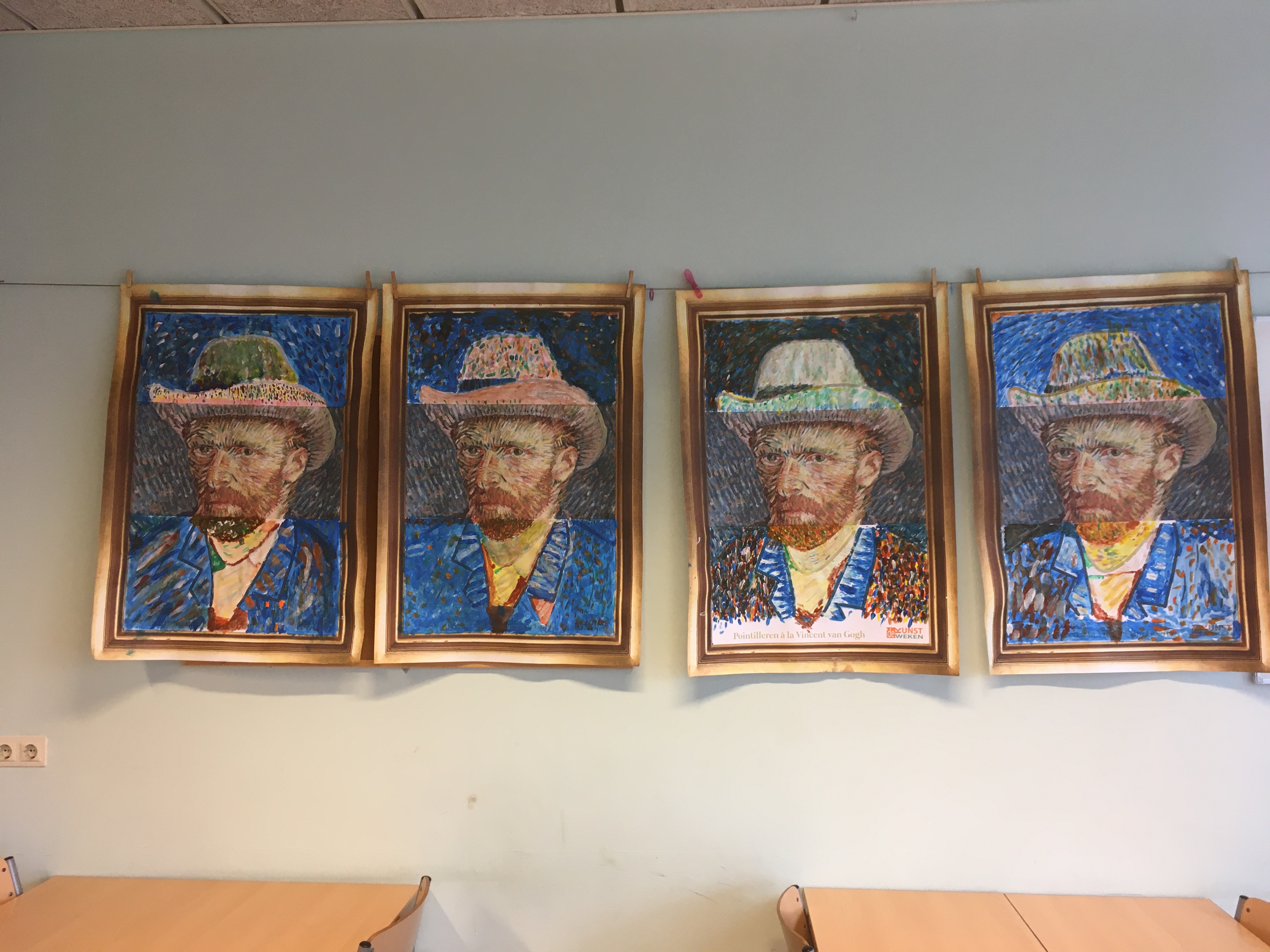 Zelfportret met grijze vilthoed